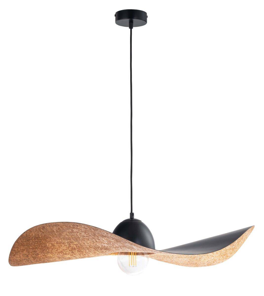 Kapello L czarny/mied  76cm lampa wiszca