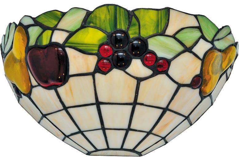 Dekoracyjna, witraowa lampa cienna z owocami K-W12550 z serii FRUIT