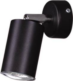 Industrialna, czarna lampa cienna w ksztacie tuby K-4408 z serii MONTI