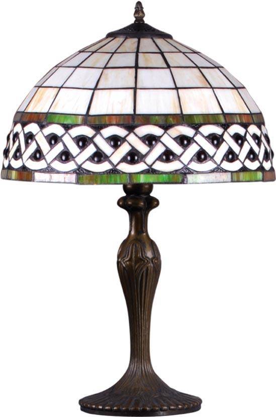 Witraowa, okazaa lampka stoowa do salonu K-G162208 z serii TIFANY