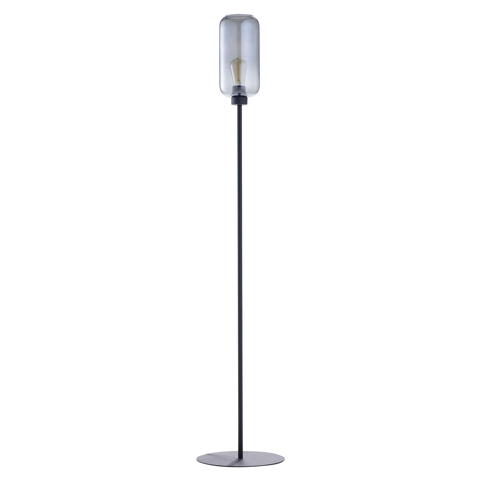 Lampa stojca podogowa metalowa z szkem grafitowy LOFT E27 MARCO 5052