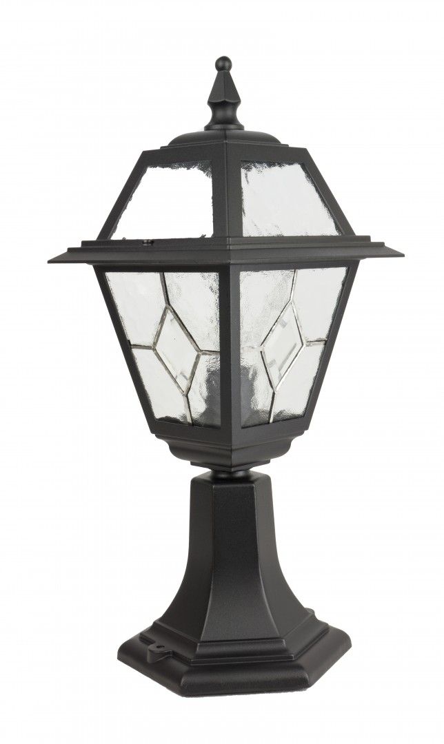 Lampa ogrodowa witraowa szklana 47cm E27 czarny WITRA 4011/1/N Su-Ma