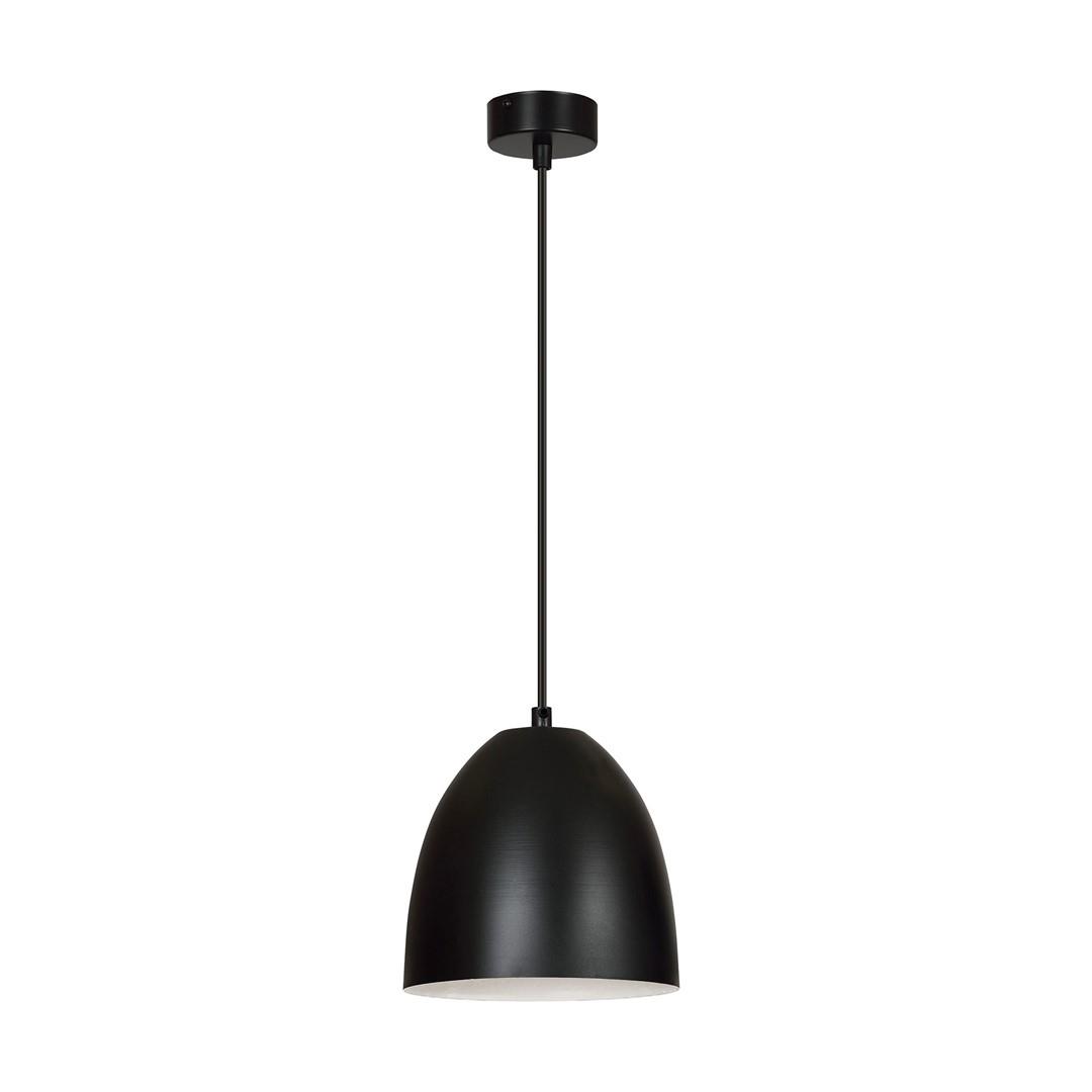 Lampa do kuchni pojedynczy klosz czarny/biay 60W E27 18cm 391/1 LENOX 1