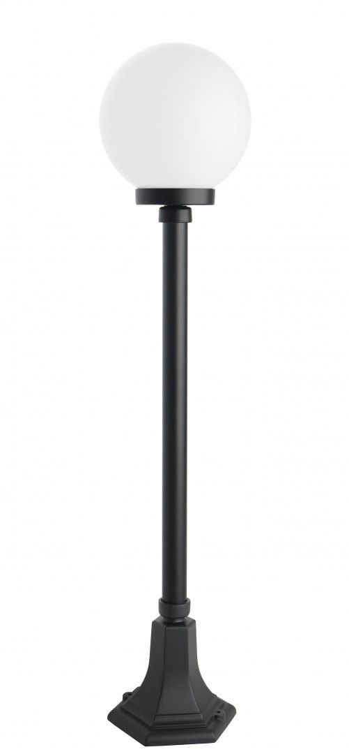 Klasyczna lampa zewntrzna z okrgym kloszem 98cm czarny KULE CLASSIC K 5002/2/KP 200 Su-Ma
