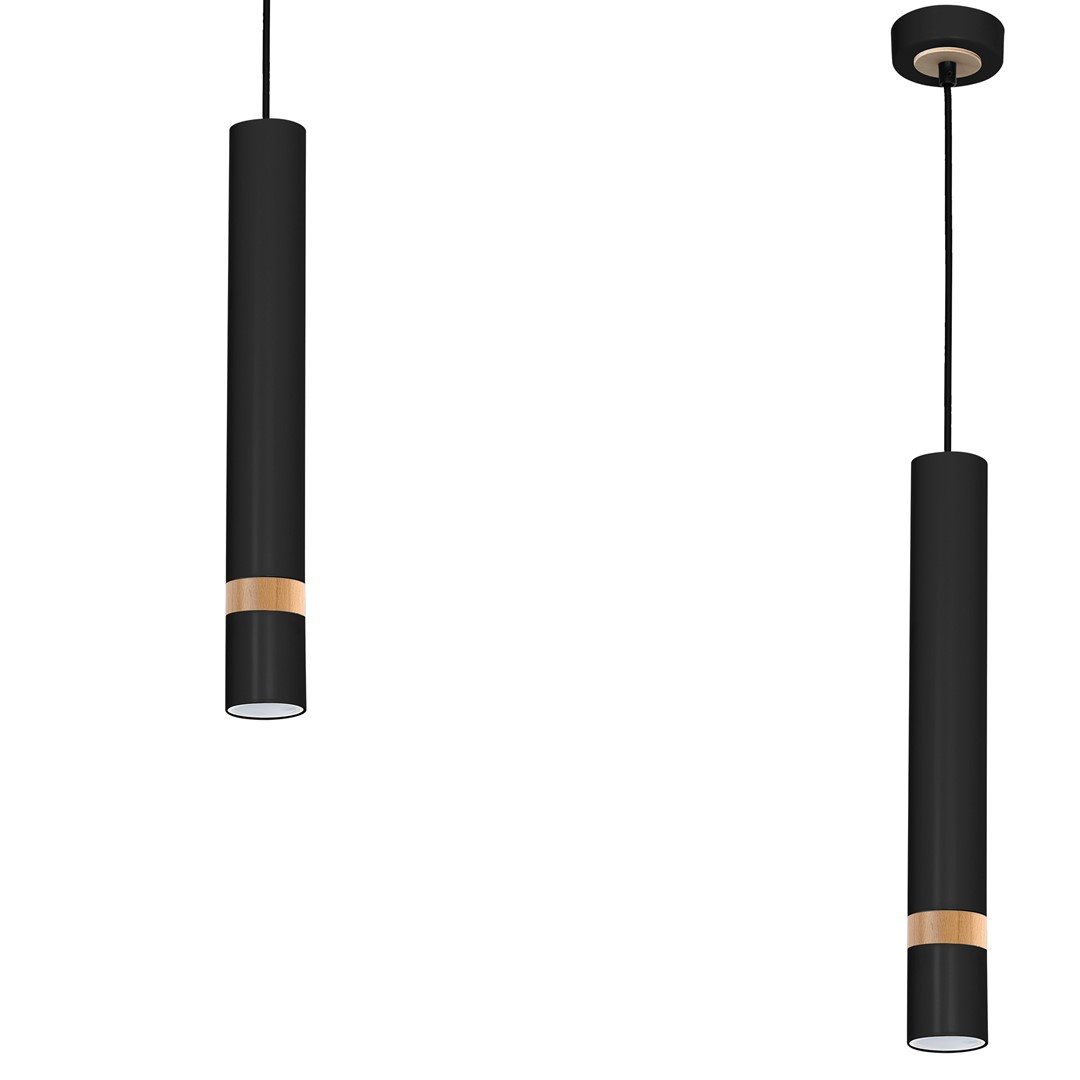 Lampa wiszca JOKER BLACK/WOOD 1xGU10