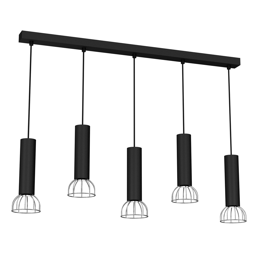 Lampa Wiszca DANTE BLACK/SILVER 5x mini GU10