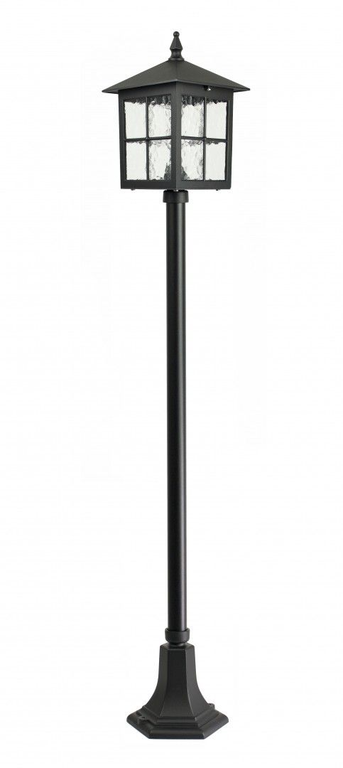 Szklana lampa ogrodowa klasyczny supek 156cm czarny WENECJA 5002/1/KW Su-Ma