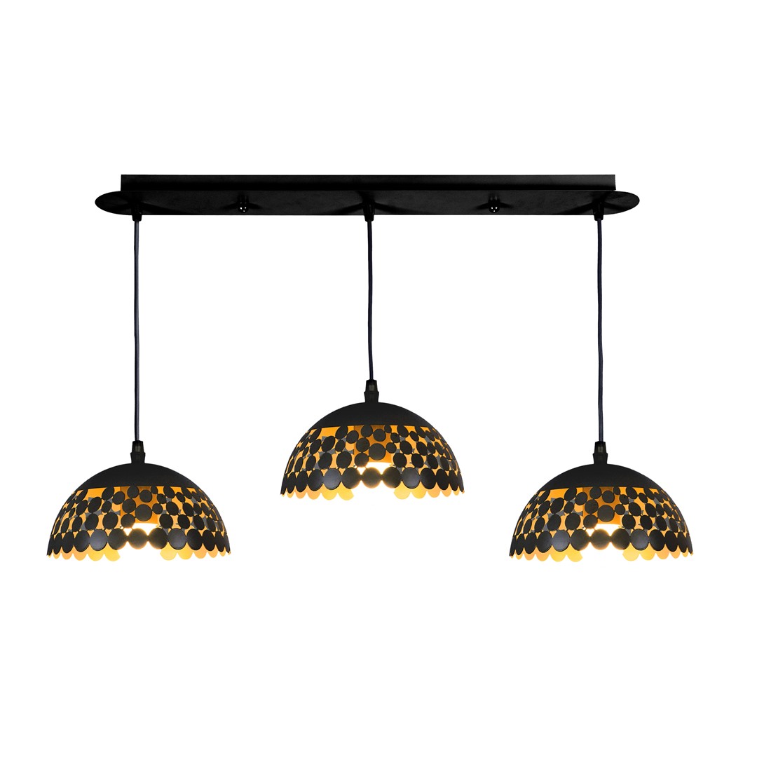 Lampa wiszca LISA BLACK 3xE27