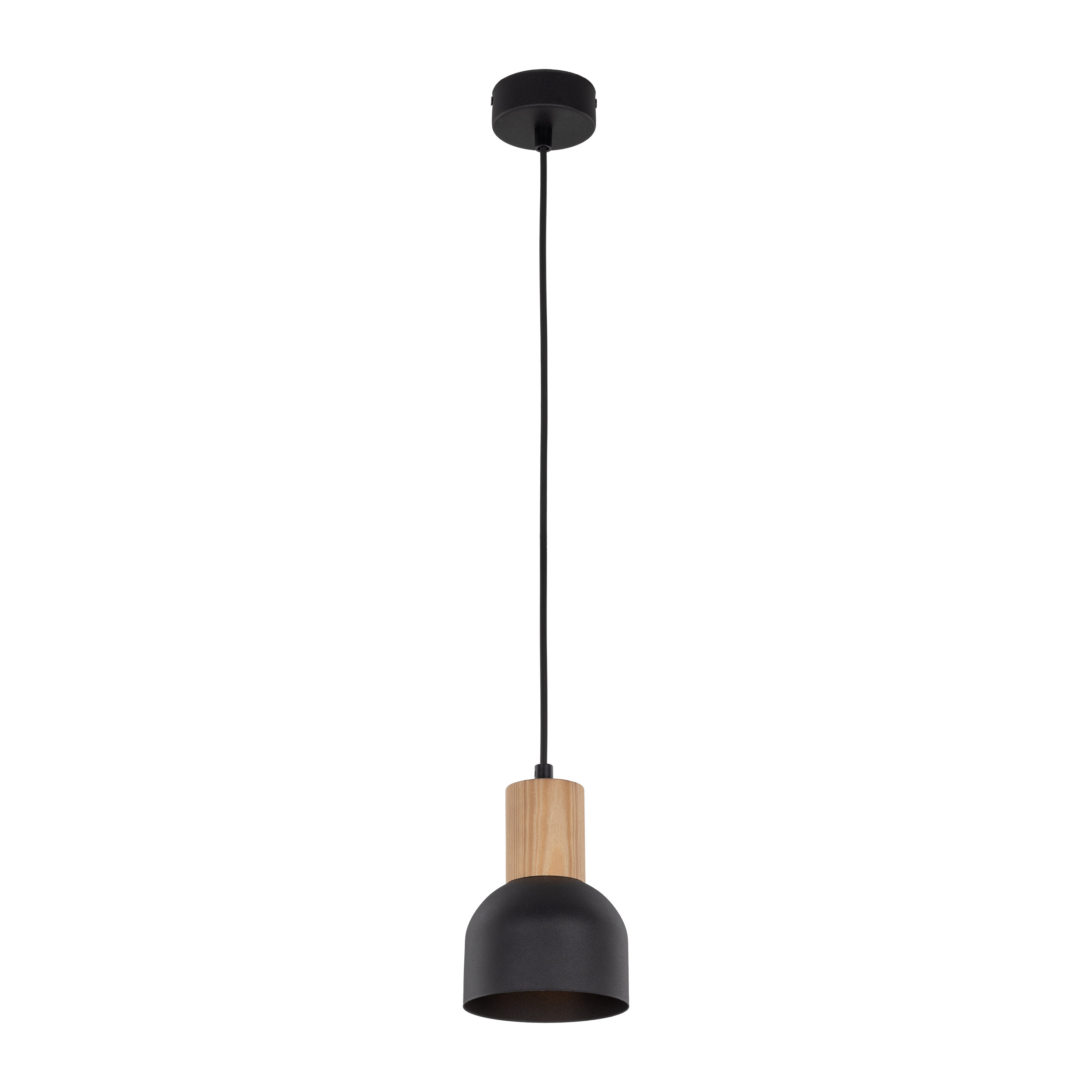 Wiszca lampa dekoracyjna 15W czarny/jasne drewno CAIRO 4894