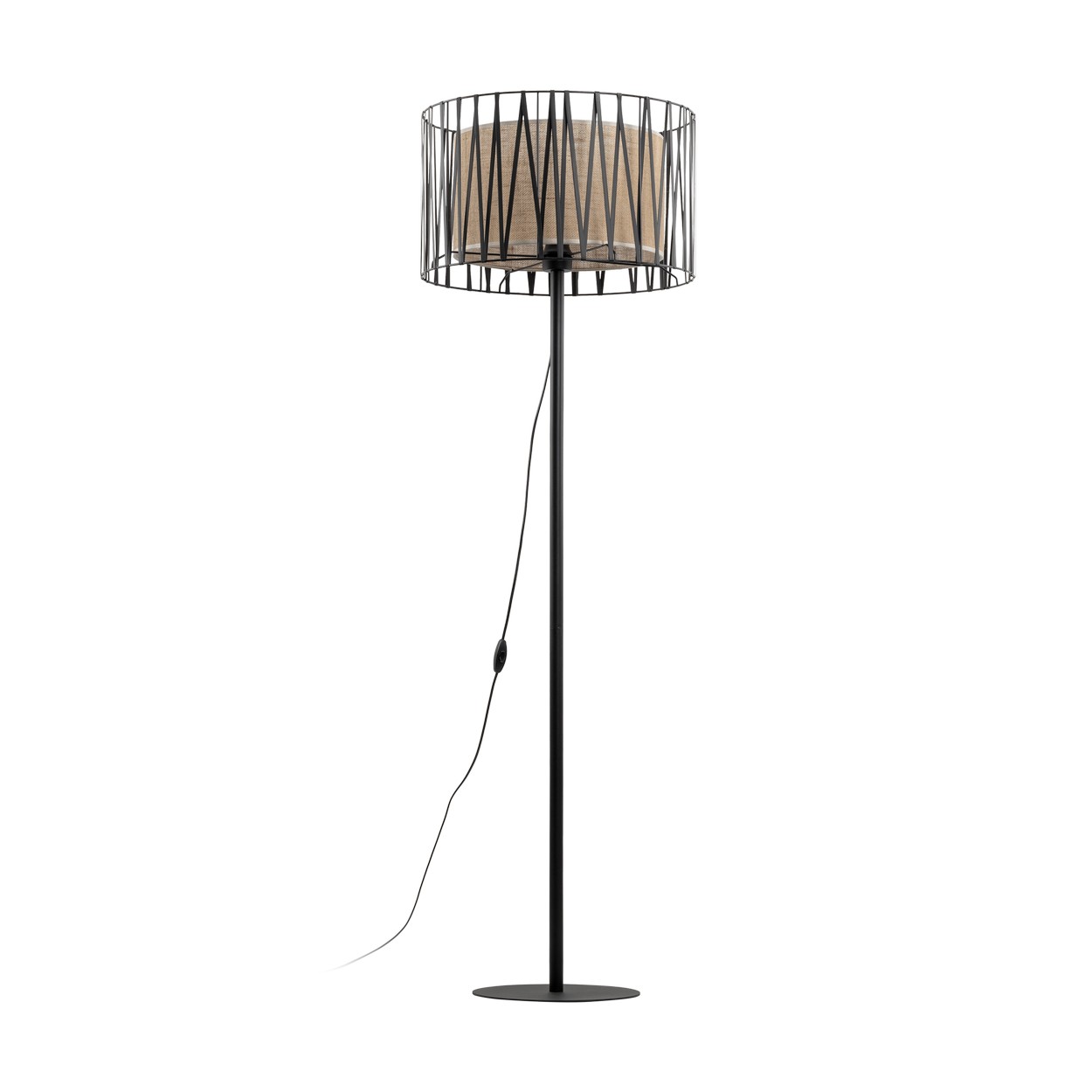 Elegancka lampa stojca na pododze brzowy/czarny 15W HARMONY 5890