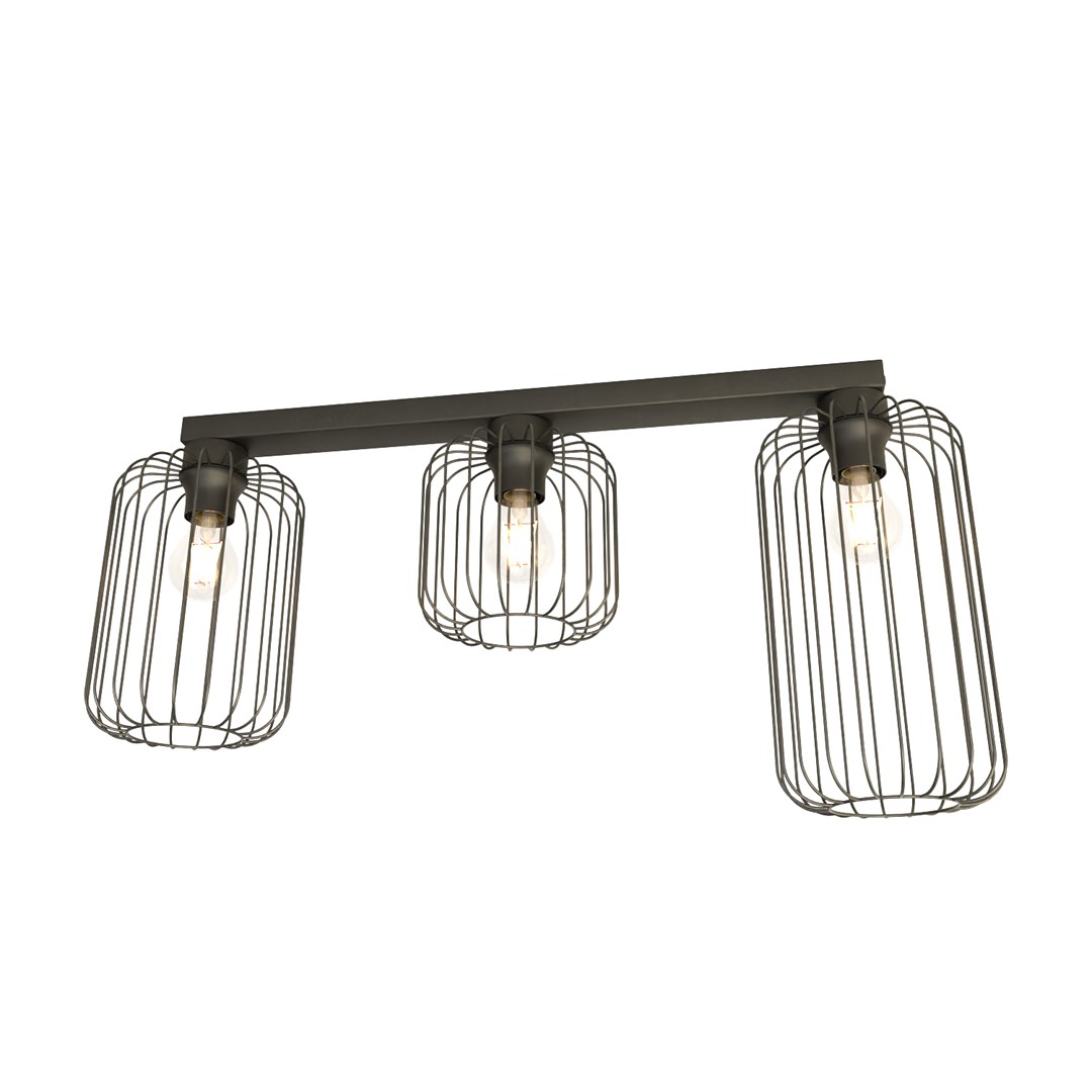 Lampa sufitowa na listwie druciana Barn 3xE27 EMIBIG 1367/3