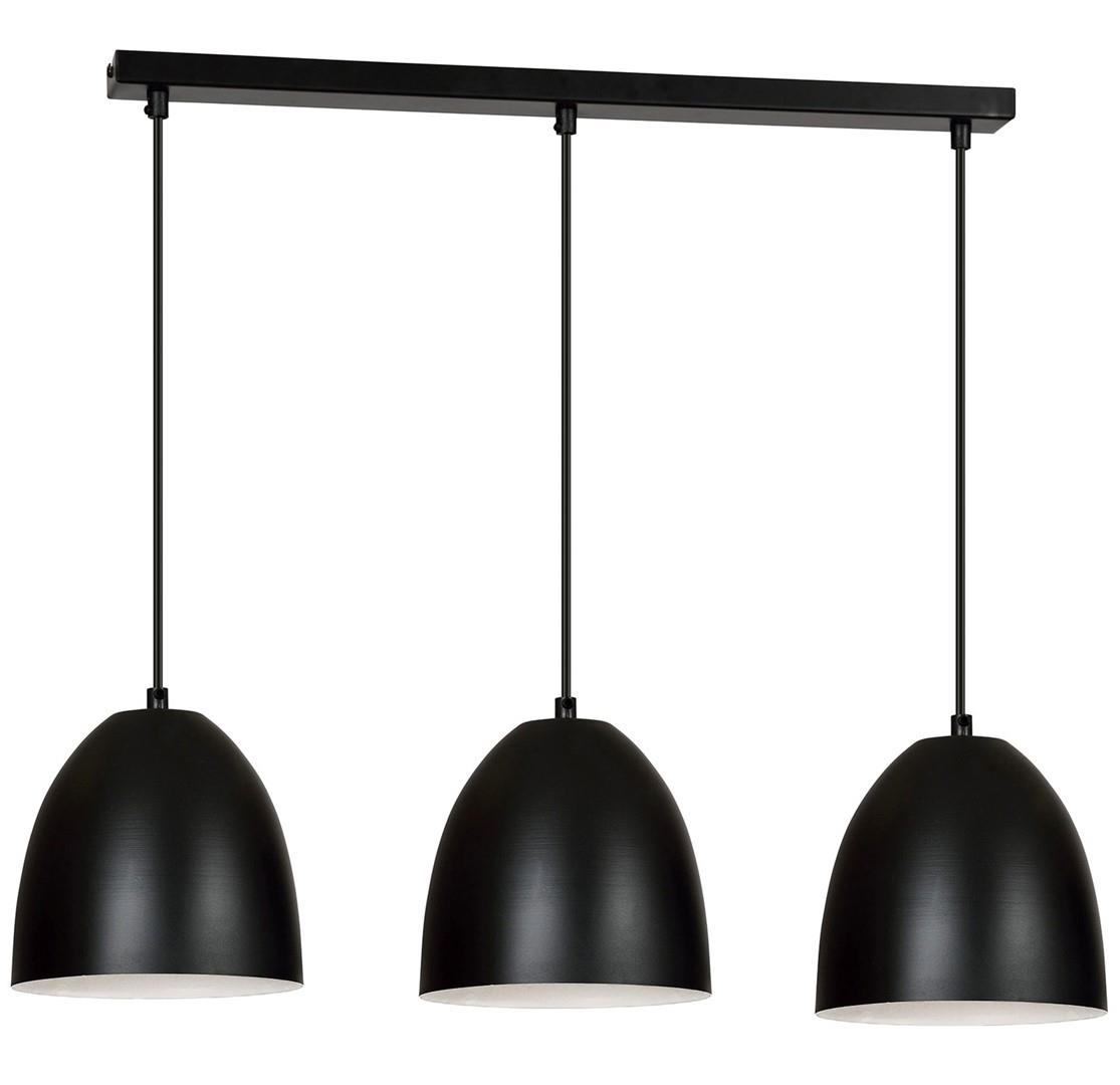 Czarno biaa lampa wiszca 3 eleganckie klosze 60W 391/3 LENOX 3