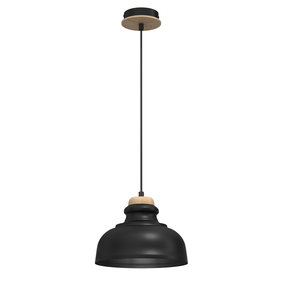 Lampa wiszca ASMUND BLACK 1xE27 20cm