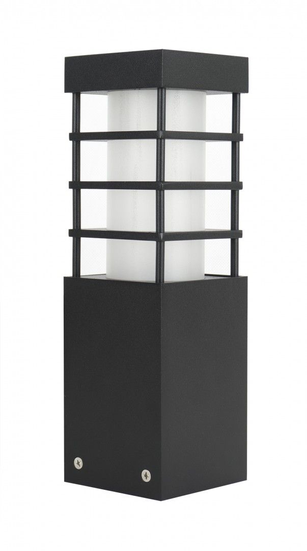 Kwadratowa lampa ogrodowa na supku 25cm 18W czarny RADO II 3 Su-Ma
