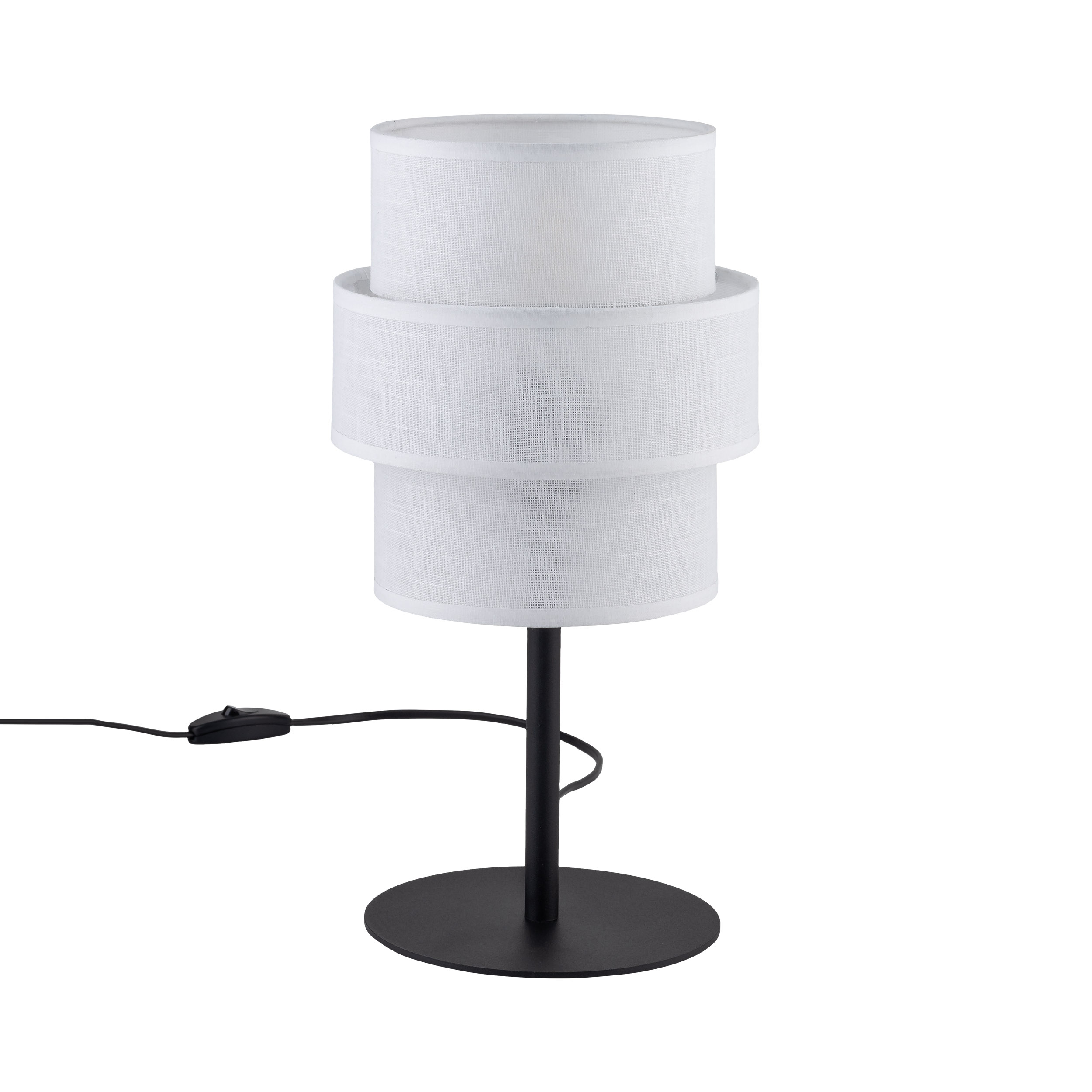 Elegancka lampa z podstaw na st 15W biay/czarny CALISTO 5893