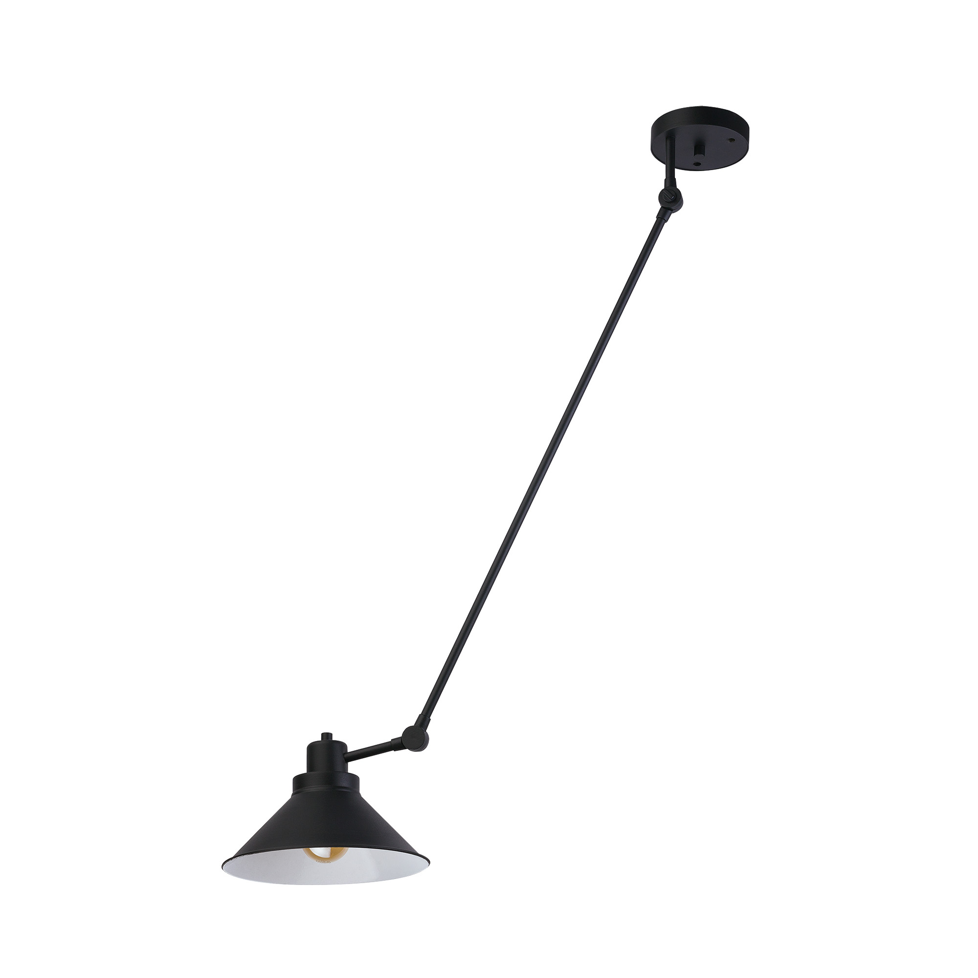 Lampa sufitowa regulowana na wysigniku czarny metal TECHNO I Nowodvorski 9144