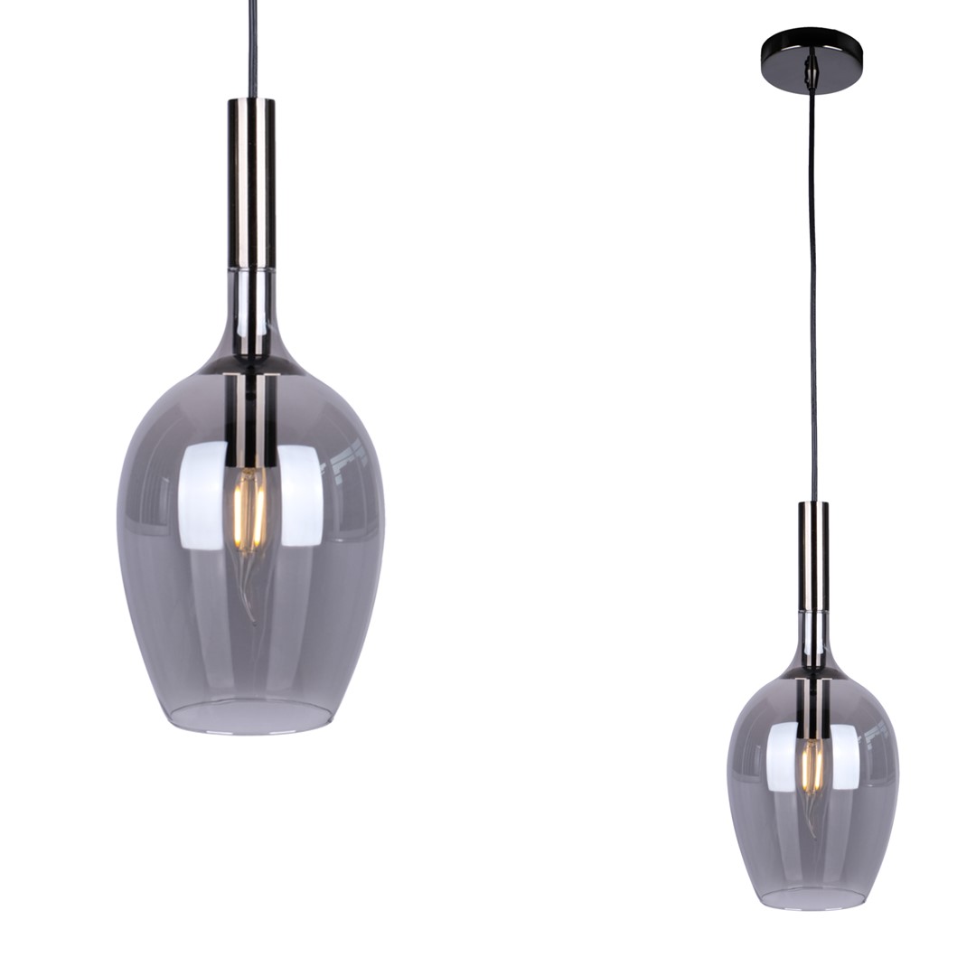 Lampa wiszca LUGANO SMOKED 1xE14