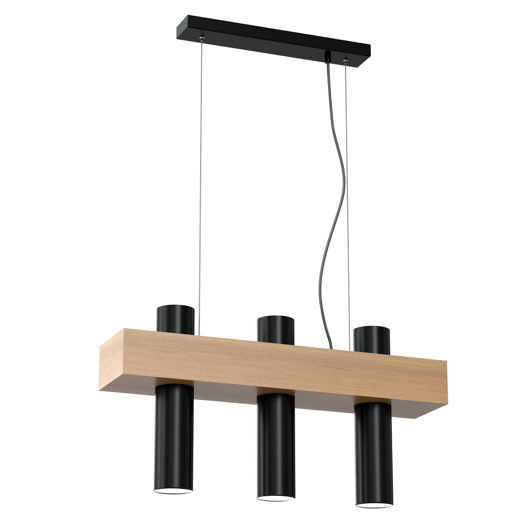 Lampa wiszca WEST BLACK 3xGU10