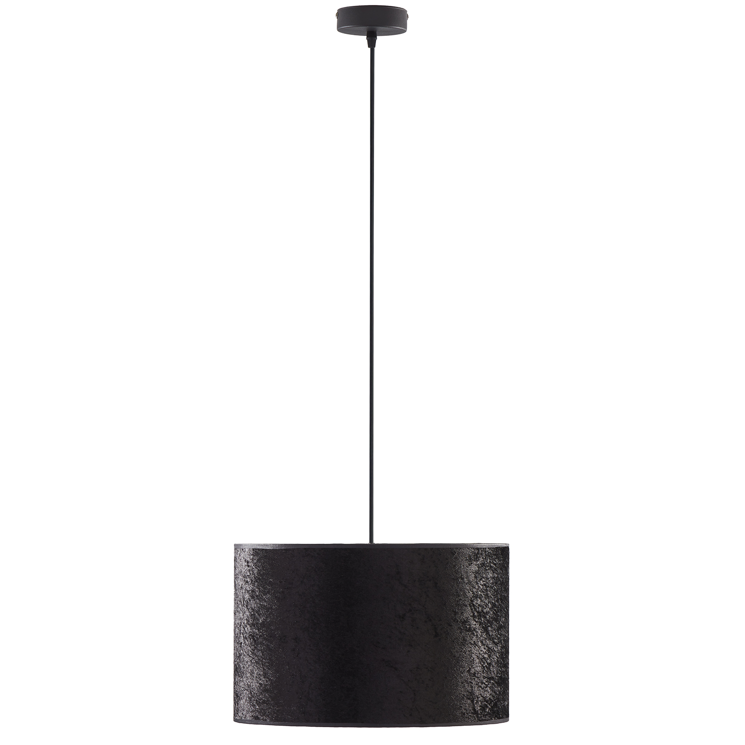 Tercino czarna lampa wiszca z abaurem 50cm