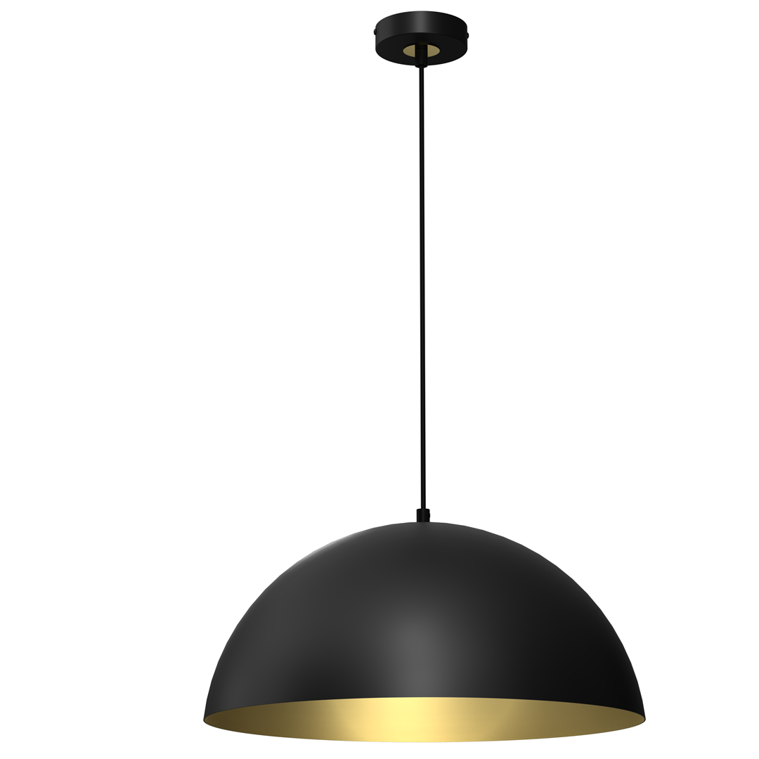 Lampa wiszca BETA BLACK/GOLD 1xE27 45cm