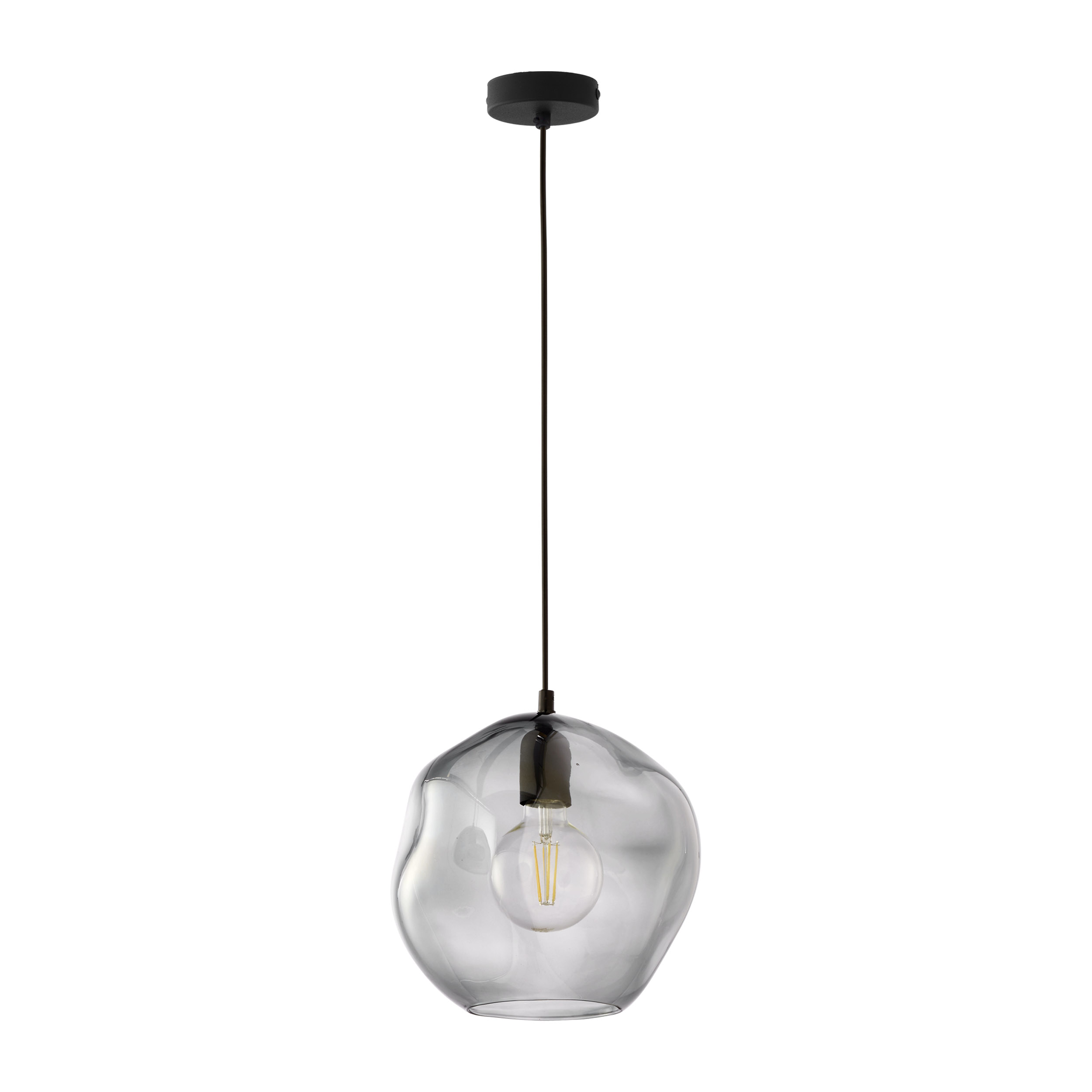 Minimalistyczna lampa wiszca ZWIS czarno-grafitowa E27 SOL 3369