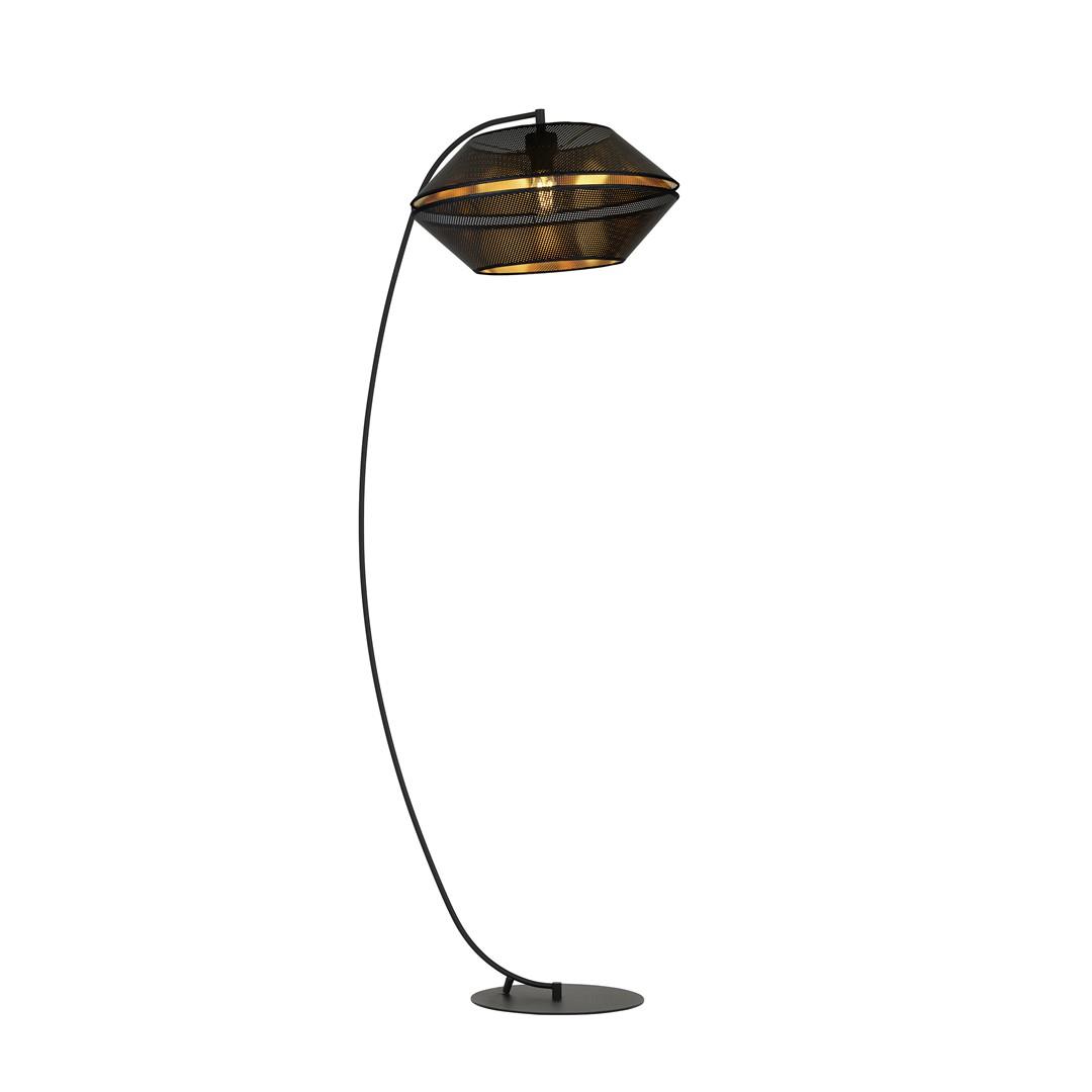 Dekoracyjna lampa podogowa czarna z kloszem MALIA 1185/LP