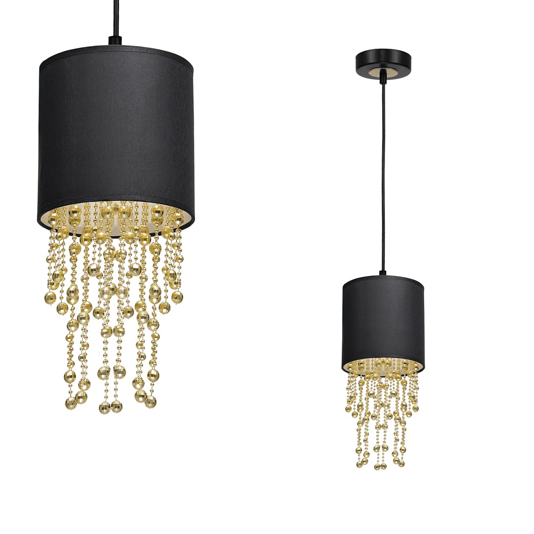 Lampa wiszca ALMERIA BLACK/GOLD 1xE27