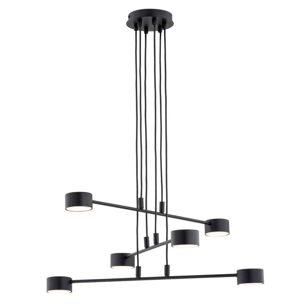 Nowoczesna lampa wiszca sufitowa 6-punktowa MODUS 6 BLACK 1339/6