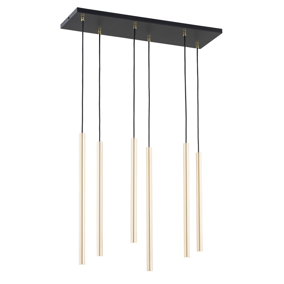 Nowoczesna lampa sufitowa glamour na listwie SELTER 6 GOLD 1332/6