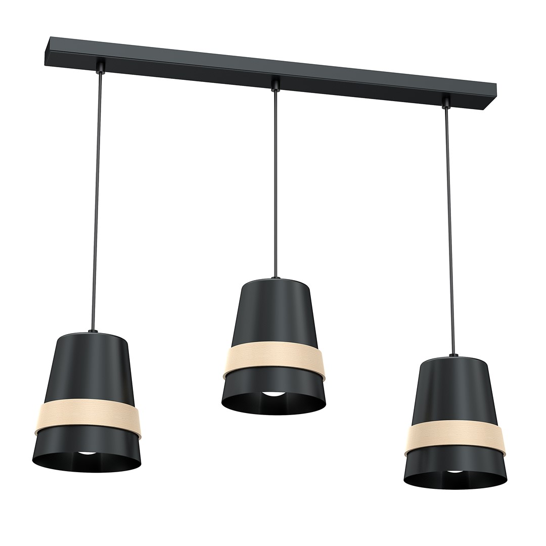 Lampa wiszca VENEZIA BLACK 3xE27