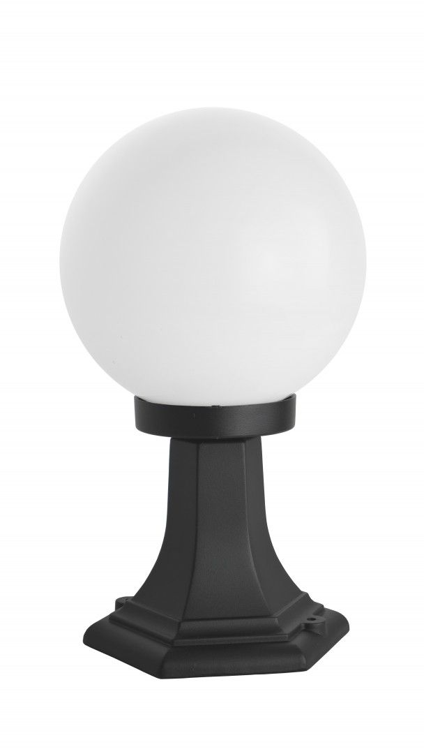 Klasyczna lampa ogrodowa na supku wys. 36cm czarny KULE CLASSIC K 4011/1/K 200 Su-Ma
