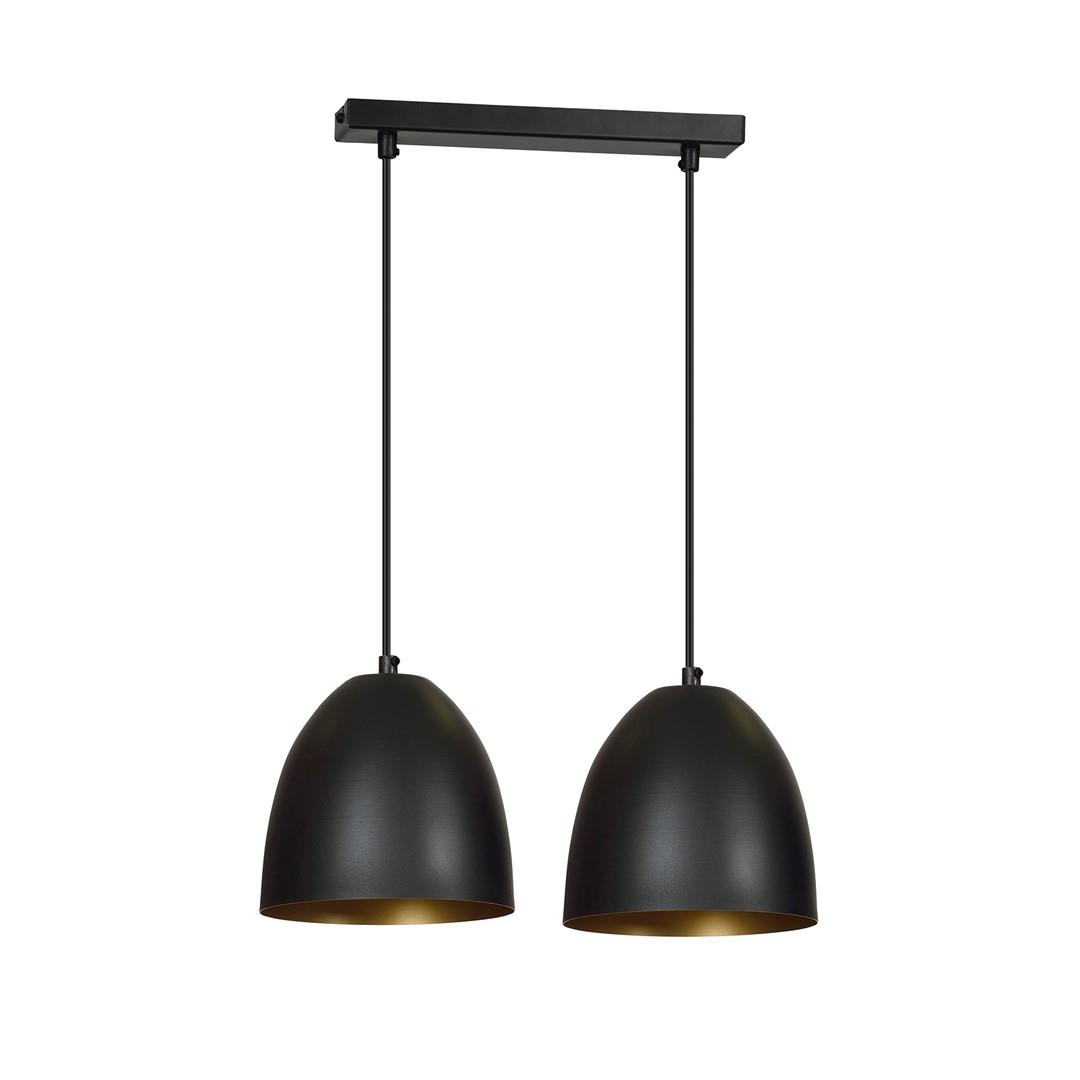 Metalowa lampa wiszca czarny/zoty 2x60W 410/2 LENOX 2