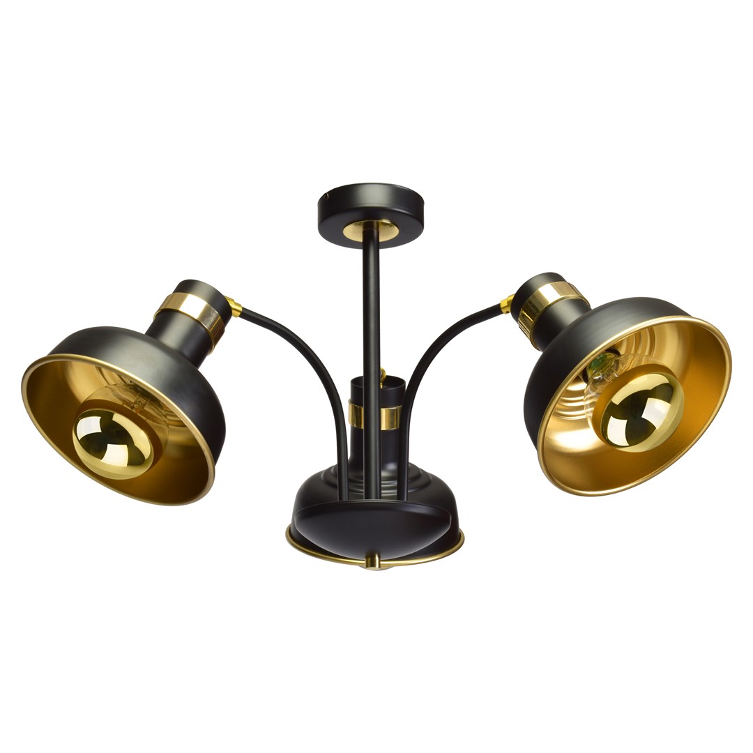 Lampa sufitowa MARGO BLACK/GOLD 3xE27