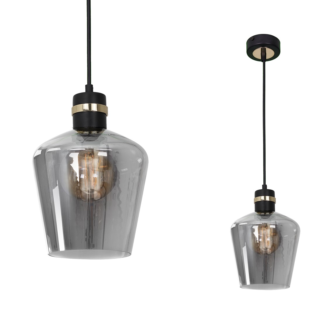 Lampa wiszca RICHMOND BLACK / GOLD 1xE27