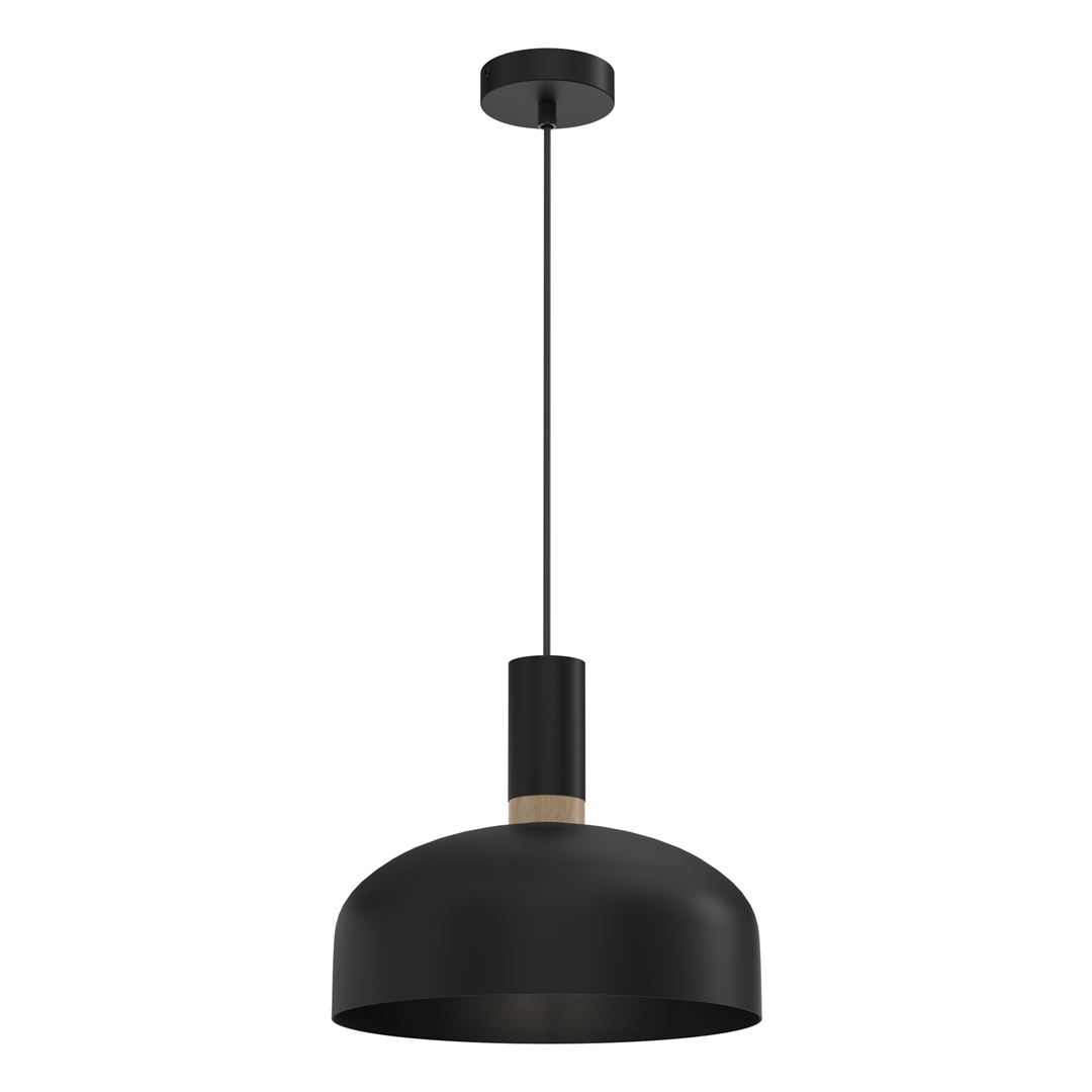 Lampa wiszca MALMO BLACK/WOOD 1xE27