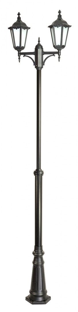 Lampa parkowa z masztem podwjna 195-295cm 2xE27 czarny RETRO CLASSIC OGMWN 2 Su-Ma