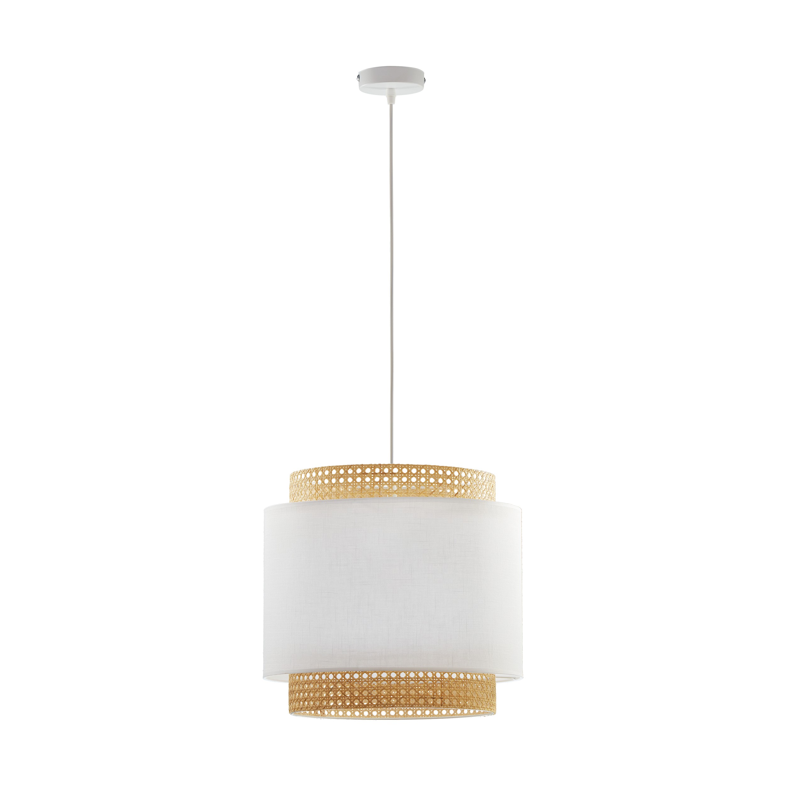 Lampa sufitowa z sattanowym sbaurem zwis BOHO WHITE 6529