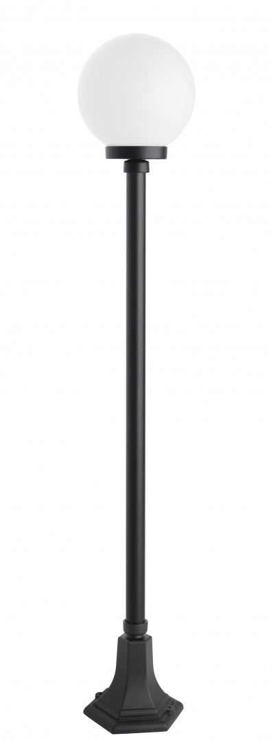 Klasyczna lampa ogrodowa z kulkowym kloszem 148cm czarny KULE CLASSIC K 5002/1/KP 200 Su-Ma