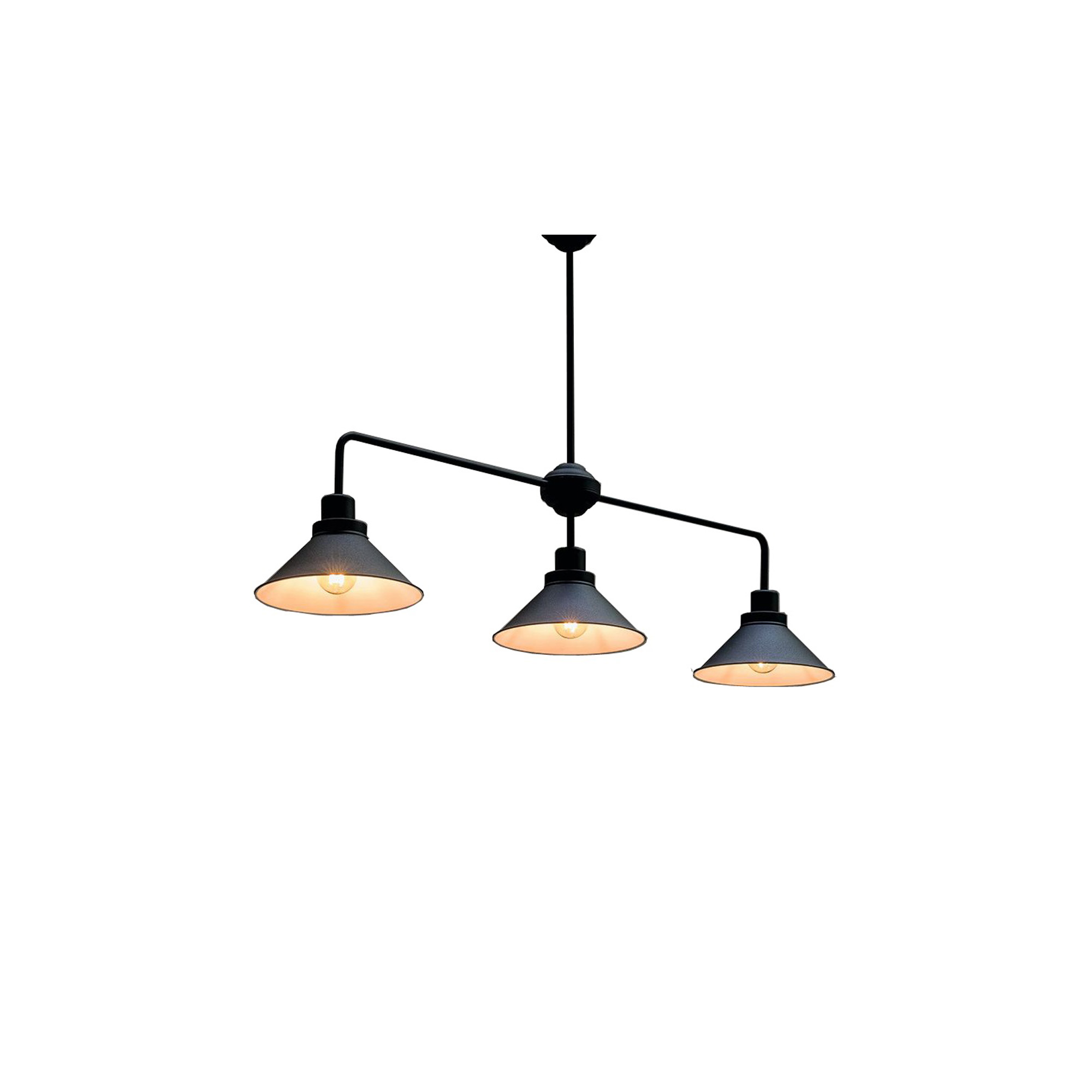 Lampa sufitowa 3-punktowa czarna metalowa salon/jadalnia/kuchnia CRAFT III Nowodvorski 9150