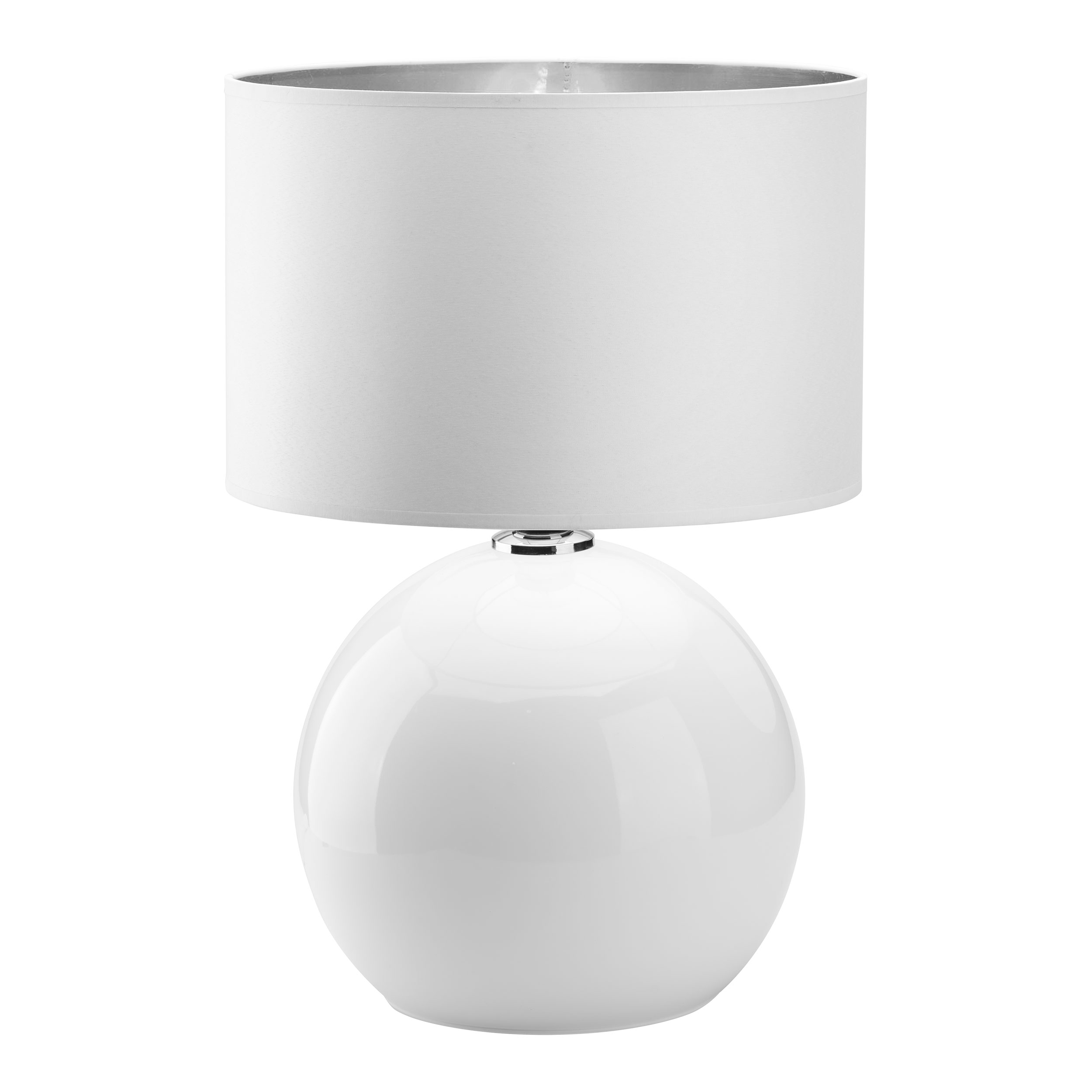 Designerska lampa stoowa biurkowa biao-srebrna E27 PALLA SMALL 5079