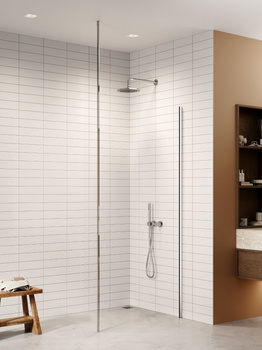 Walk-in 110x200 Chrom 8 mm – NESTA CHROME K-1718-WS z powłoką Active Shield 2.0 | Połysk