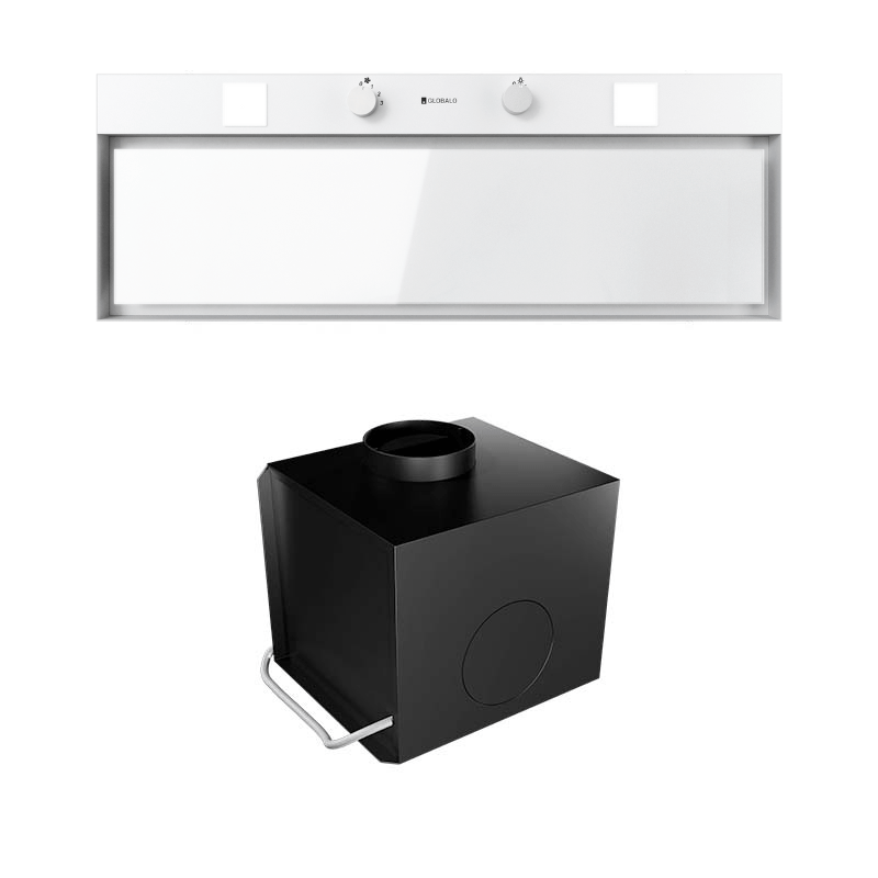 Okap kuchenny GLOBALO Spineiro 90.1 White + Turbina TW 2.1