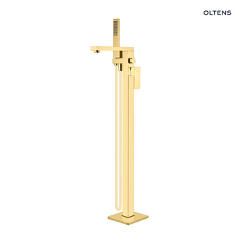 Oltens Gota bateria wannowo-prysznicowa kompletna wolnostojąca złoty połysk 34301800