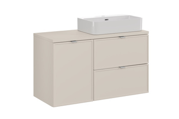 Zestaw mebli łazienkowych Bella Cashmere 100cm z blatem i umywalką nablatową Trust – SET-BC B CASHMERE 100CM UN TRUST WH