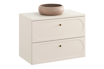 Zestaw mebli łazienkowych Donna Sand 80cm z blatem i umywalką nablatową Wiki – set-ds b sand 80cm un wiki mc