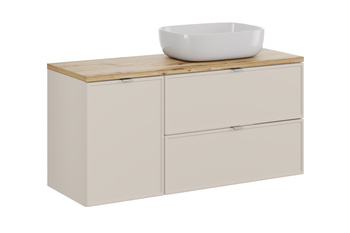 Zestaw mebli łazienkowych Bella Cashmere 120cm z blatem i umywalką nablatową Smile – set-bc b artisan 120cm un smile 50