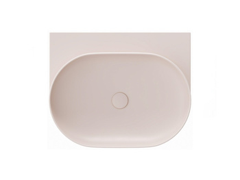 Umywalka ceramiczna Ravak cienkościenna Yard 60 cm bez otworu Alabaster Pink XJX0G060000