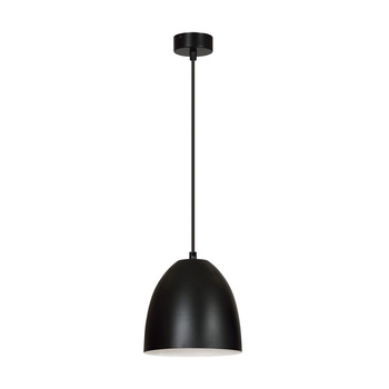 Lampa do kuchni pojedynczy klosz czarny/biały 60W E27 18cm 391/1 LENOX 1