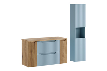 Zestaw meblowy 100cm z blatem i szafką wysoką set-nod b nat oak 100cm s hc