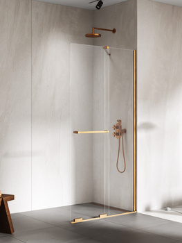 Walk-in 90x200 Miedziany 8 mm – SMART COPPER BRUSHED EXK-7777-WU z powłoką Active Shield 2.0 | Szczotkowanie